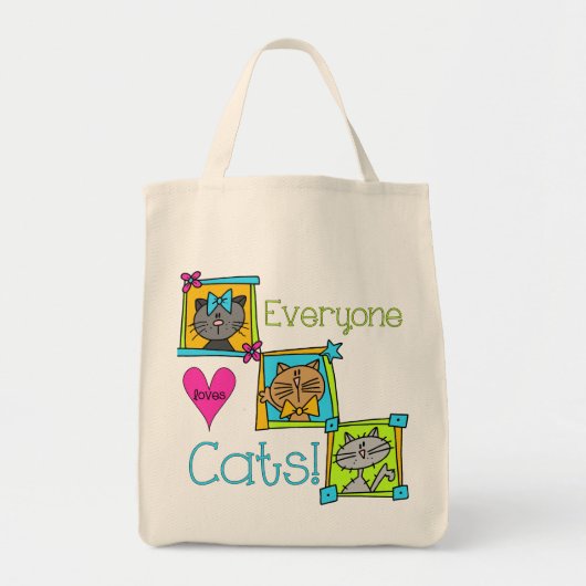 Iedereen houdt van katten tote bag (Voorkant)