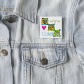 Iedereen houdt van katten vierkante button 5,1 cm (In situ)