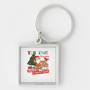 Iedereen houdt van Kerstmis Kerst Santas Com Sleutelhanger