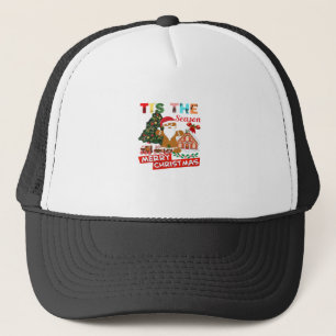 Iedereen houdt van Kerstmis Kerstmannen Com Trucker Pet