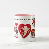 Iedereen houdt van me, maar ze weten het nog niet. tweekleurige koffiemok (Center)