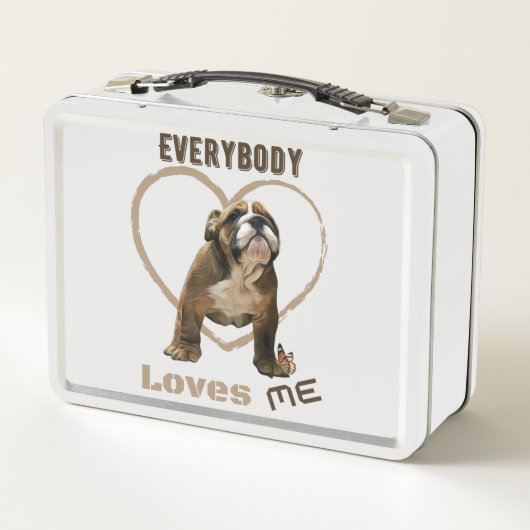 Iedereen houdt van me met een engelse bulldog (Achterkant)