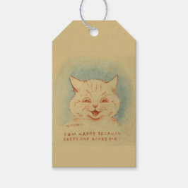 Iedereen houdt van mij (Louis Wain) Cadeaulabel