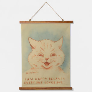 Iedereen houdt van mij (Louis Wain) Hangend Wandkleed