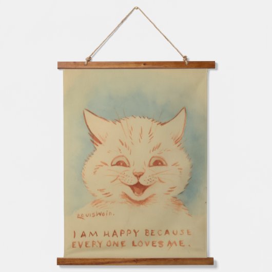 Iedereen houdt van mij (Louis Wain) Hangend Wandkleed (Voorkant)