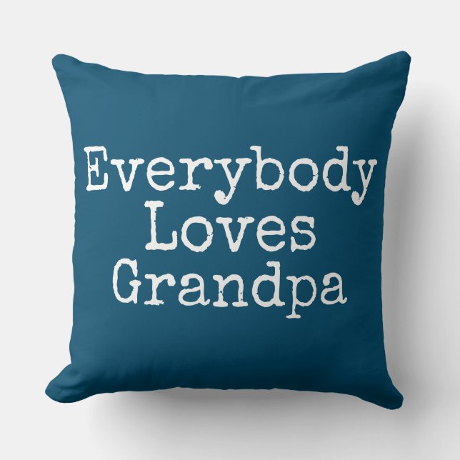 Iedereen houdt van opa - Pillow voor opa Kussen (Voorkant)