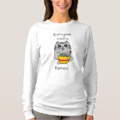 Iedereen houdt van Ramen | Funny Cat Pun T-shirt (Voorkant)