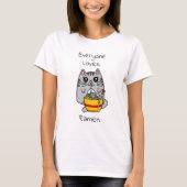 Iedereen houdt van Ramen | Funny Cat Pun T-shirt (Voorkant)