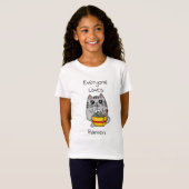 Iedereen houdt van Ramen | Funny Cat Pun T-shirt (Voorkant volledig)