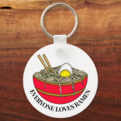 Iedereen houdt van Ramen | Funny Pun Sleutelhanger (Voorkant)