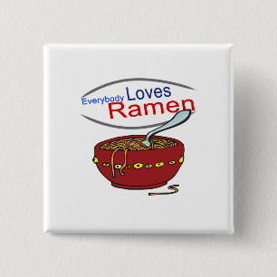 Iedereen houdt van Ramen Parodie Vierkante Button 5,1 Cm