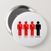 Iedereen houdt van ronde button 4,0 cm (Voorkant /achterkant)