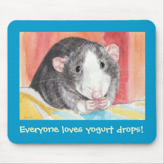 Iedereen houdt van yoghurtdruppels! muismat