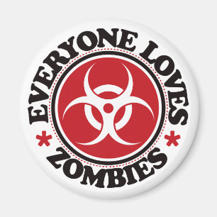 Iedereen houdt van Zombieën - Rood Magneet