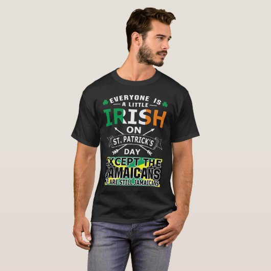 Iedereen Ierse Jamaicanen St Patrick Day T-Shirt (Voorkant volledig)