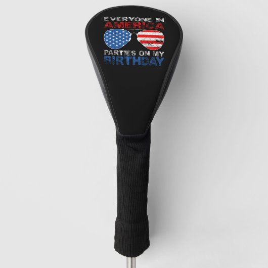 Iedereen in Amerika komt op mijn verjaardag Golfheadcover (Voorkant)