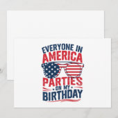 Iedereen in Amerika komt op mijn verjaardag Kaart (Voorkant / Achterkant)