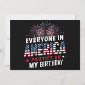Iedereen in Amerika komt op mijn verjaardag Kaart (Voorkant)