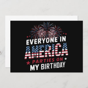 Iedereen in Amerika komt op mijn verjaardag Kaart