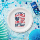 Iedereen in Amerika komt op mijn verjaardag Papieren Bordje (Feest)