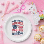Iedereen in Amerika komt op mijn verjaardag Papieren Bordje (Feest)
