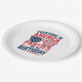 Iedereen in Amerika komt op mijn verjaardag Papieren Bordje (Gekanteld)