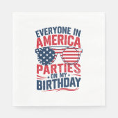 Iedereen in Amerika komt op mijn verjaardag Servet (Voorkant)