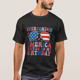 Iedereen in Amerika taart op mijn 4 juli 2023 T-shirt