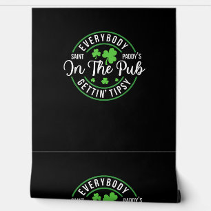 Iedereen in de kroeg krijgt tipsy grappig St Patri Behang