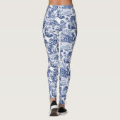 Iedereen in Harmony Toile de Jouy (indigo inkt) Leggings (Achterkant)