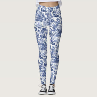 Iedereen in Harmony Toile de Jouy (indigo inkt) Leggings