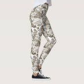 Iedereen in Harmony Toile de Jouy (natuurlijke ink Leggings (Rechts)