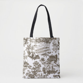 Iedereen in Harmony Toile de Jouy (natuurlijke ink Tote Bag