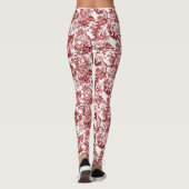 Iedereen in Harmony Toile de Jouy (ox bloedinkt) Leggings (Achterkant)