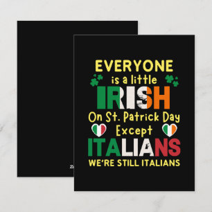 Iedereen is een beetje Iers op St. Patrick's Day Feestdagenkaart