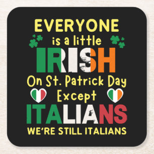 Iedereen is een beetje Iers op St. Patrick's Day Kartonnen Onderzetters