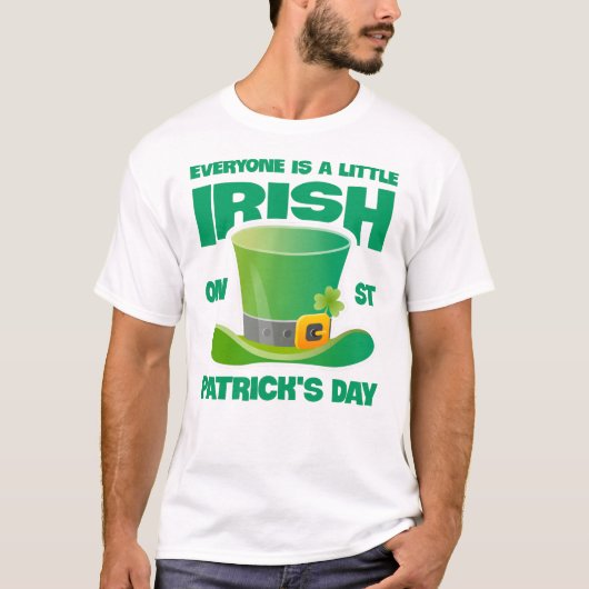 Iedereen is een beetje Iers op St. Patrick's Day T-shirt (Voorkant)