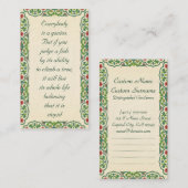 Iedereen is een genie.  Maar als je een vissoort b Visitekaartje (Voorkant / Achterkant)