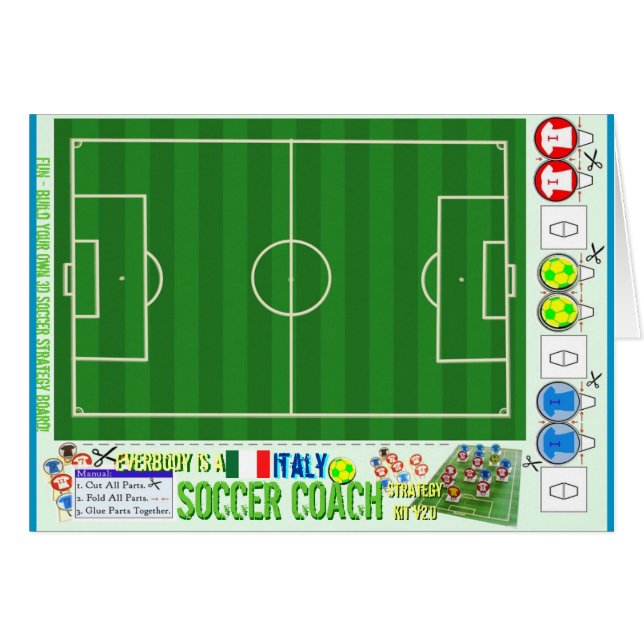 Iedereen is een Voetbal coach strategie Kit Italië (Voorkant Horizontaal)