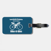 Iedereen is gangsta tot het tijd is om te fietsen bagagelabel (Achterkant horizontaal)