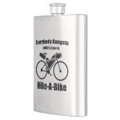 Iedereen is gangsta tot het tijd is om te fietsen flacon (Links)