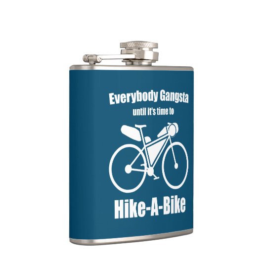 Iedereen is gangsta tot het tijd is om te fietsen heupfles (Rechts)