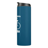 Iedereen is gangsta tot het tijd is om te fietsen thermosbeker (Geroteerd rechts)