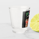 Iedereen is hier van harte welkom shot glas (Links)