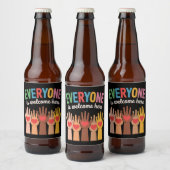 Iedereen is hier welkom bier etiket (Flessen)