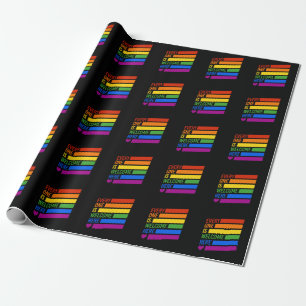 Iedereen is hier welkom cadeaupapier