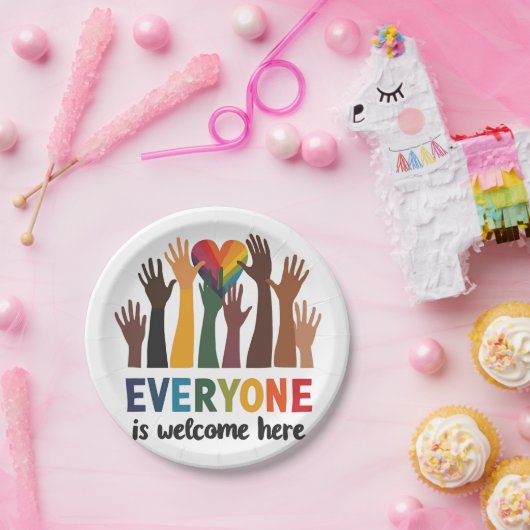 Iedereen Is Hier Welkom Idaho Docent Papieren Bordje (Feest)