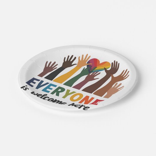 Iedereen Is Hier Welkom Idaho Docent Papieren Bordje (Gekanteld)