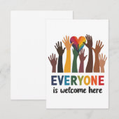 Iedereen is hier welkom, Idaho leraar Bedankkaart (Voorkant / Achterkant)