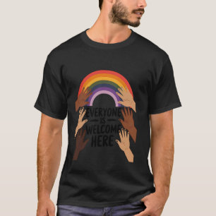 Iedereen is hier welkom Idaho Leraar Retro Heren T-shirt